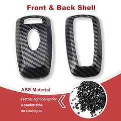 for Ford Key Fob Cover with Keychain Full Protection Durable ABS Carbon Fiber