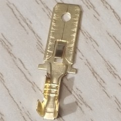30-500pcs Non-insulated Brass Male 6.3mm Spade Terminals Crimp Wire Connectors