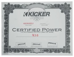 KICKER 48KXMA8004 800 Watt 4-Channel Marine Boat Amplifier+Amp Kit KXMA800.4