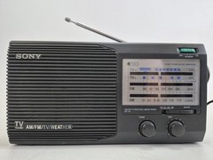 SONY ICF-34 AM/FM/TV/Weather Portable Radio AC or Battery Tested Working VTG