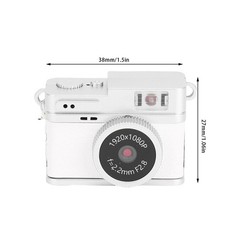 Keychain Digital Camera With Chain Necklace Flash Light 1080P HD Small Compact