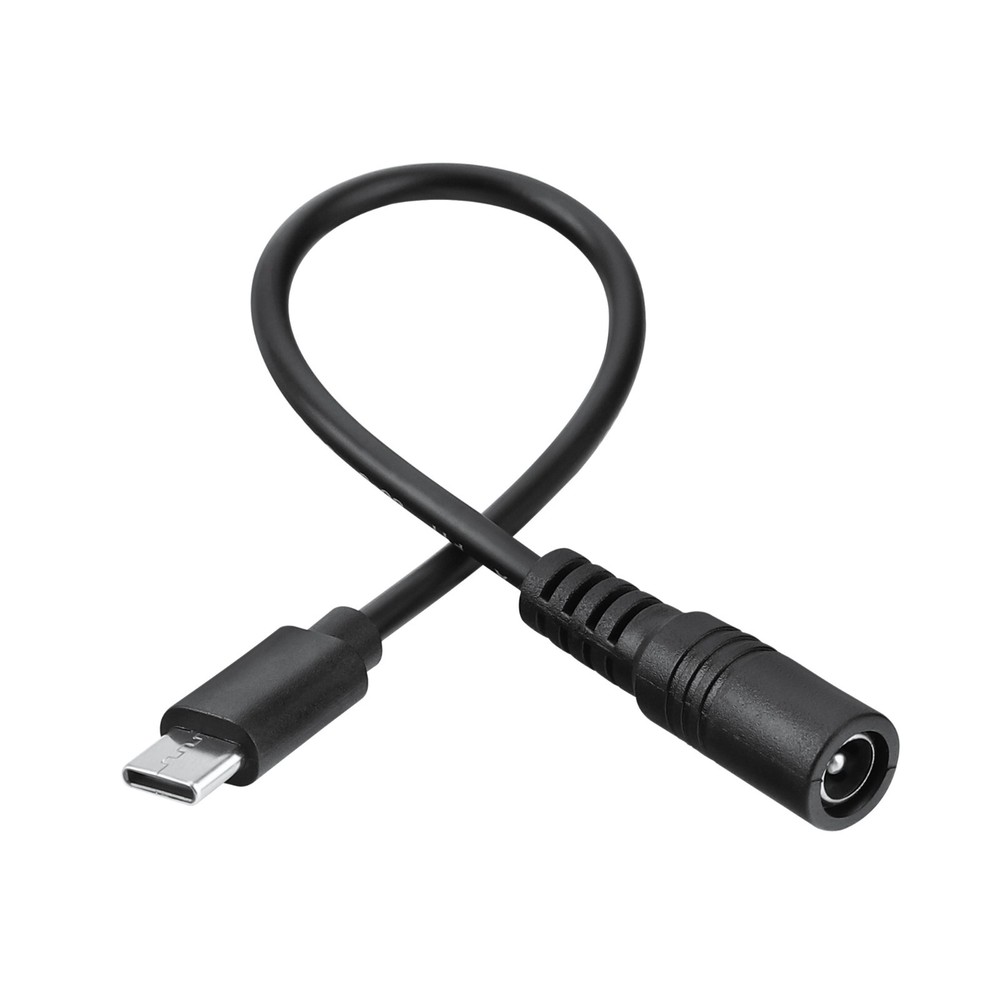USB Type-C Male to 5.5 x 2.1mm Female Adapter Cable DC Charging Cord