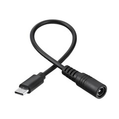 USB Type-C Male to 5.5 x 2.1mm Female Adapter Cable DC Charging Cord