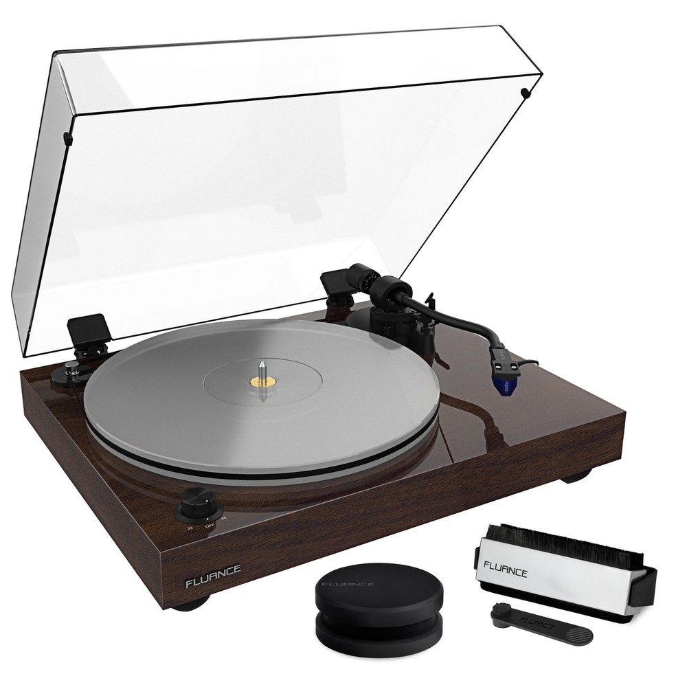 Fluance RT85 Reference Turntable with Record Weight and Vinyl Cleaning Kit