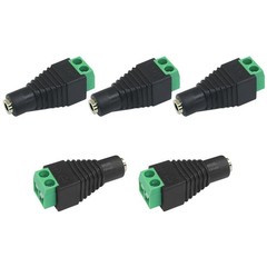 5 Pack 3.5mm Screw Terminal Block Connector，Repair Plug, 1/8″ TS Mono Female …