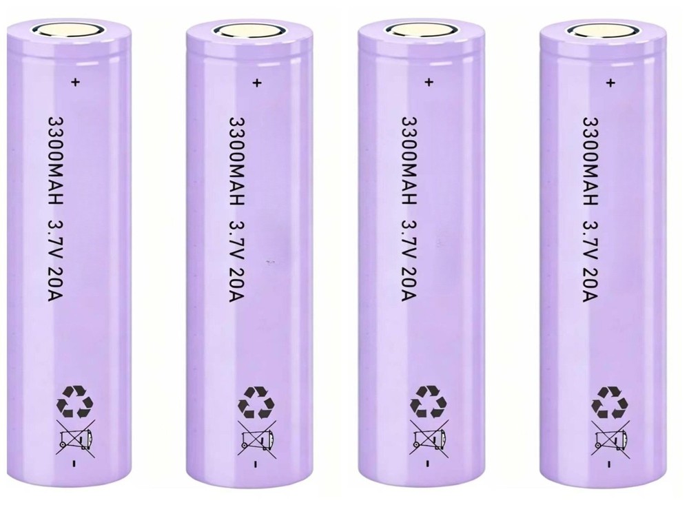 4 Pack 3300mAh Rechargeable Battery for L8 SBT90.2 Flashlight