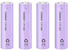 4 Pack 3300mAh Rechargeable Battery for L8 SBT90.2 Flashlight