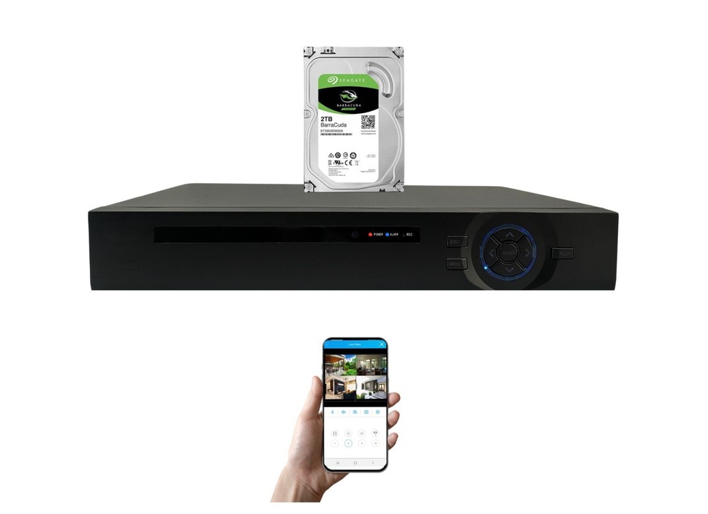 16 Channel H.265 DVR with 2TB Hard Drive Office Security Surveillance Recorder