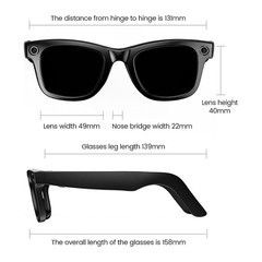 AI Smart Glasses 8MP Camera HD Video Real-Time AI Translation Image Recognition