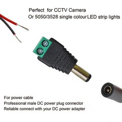 5Pairs DC 12V 5.5×2.1mm Male Female Power Connector Plug Adapter CCTV LED Strip