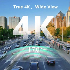 4K Mini Dash Cam Front，Front Dash Camera for Cars，WiFi Car Camera with Voice Con