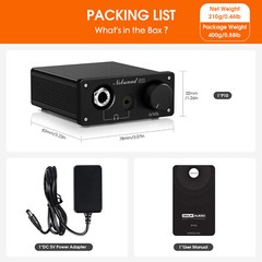 HiFi Mini Headphone Amplifier Audio Home Stereo Headset Amp w/ 3.5 6.35mm Jacks