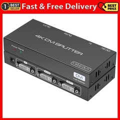 DVI Splitter 1 in 2 Out 2 Port DVI Dual Monitors Distribution Duplicator Video S