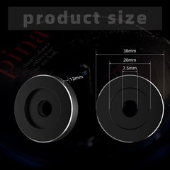 45 Record Adapter 7 Inch Vinyl Players, Turntables Solid Aluminum Black Metal