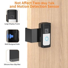 Anti-Theft Ring/Camera Video Doorbell Mount, Door Bracket No Drilling