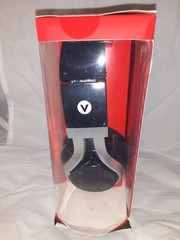 Vivitar Stereo Headphones Adjustable Headband Silver Black
