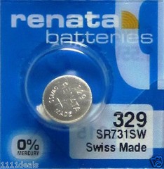Renata Silver Oxide 329 1.55V Battery x 2