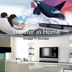 Surround TV Sound Bar System 4 Speaker Wireless Bluetooth Subwoofer Home Theater
