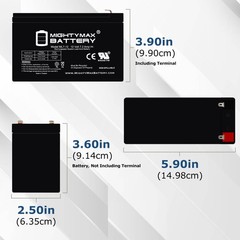 Mighty Max 12V 7Ah SLA Battery Compatible With Razor Pocket Mod Scooter, Vespa