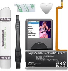 900mAh Lithium-Ion Battery for iPod Classic 5th-7th Gen – Tools Included