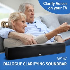 Sound Bar Dialogue Clarifying 17 Home Theater TV Speakers AV157 Black ZVOX Voice