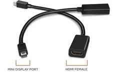 LOT Mini DisplayPort to HDMI Adapter 4K/1080P Mini DP Male to HDMI Female Black