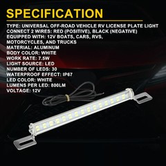 Universal LED License Plate Back Up Light for Car SUV Truck RV Xenon 6000K White