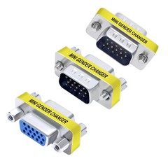3 Pack VGA Connector Female To Female Gender Changer Adapter Coupler