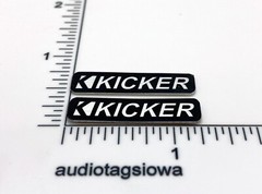 Kicker Speaker Badge Pair Logo Emblem Custom Made Aluminum