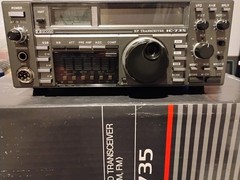 ICOM IC-735 HF TRANSCEIVER – MARS MOD – WITH BOX & MANUAL – NICE CONDITION