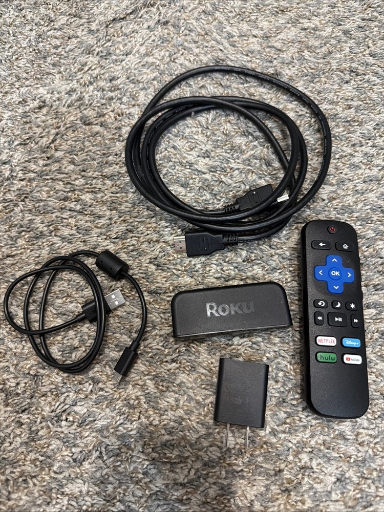 Roku Express 3710X Digital Streamer Analog Composite RCA Output HDMI USB Remote