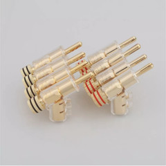8PCS Hi-End Rhodium / Gold Plated Lock Banana Plug Audio Speaker Cable Connector