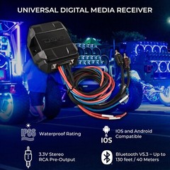 DS18 BTC-FIVE Universal Wireless Bluetooth 5.3 Audio Receiver, Water Resistant