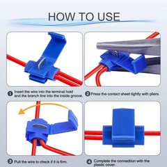U.S.A. Blue Solderless Wire Quick Splice Connector – 14-16 Gauge – 50 Pack