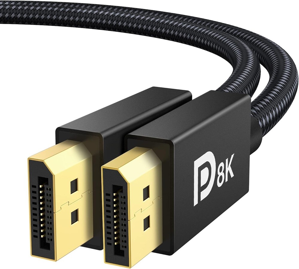 8K DisplayPort Cable 1.4, VESA Certified DP Cable 6.6ft (8K@60Hz, 4K@144Hz, 2K@2