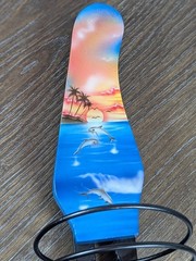 VTG Guitar CD DVD Disc Rack Holder Wall Mount Custom Painted Tropical Dolphin