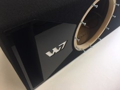 JL Audio 12W7AE ported sub box SPECIAL EDITION with black plexi port trim