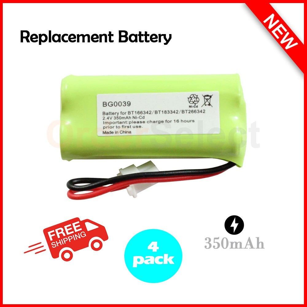 4pcs Battery Pack BT183342 BT283342 BT162342 For Vtech AT&T Home Cordless Phone
