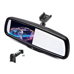 4.3″ OEM Mirror Monitor +No.1 Bracket for Ford Toyata Jeep Nissan Backup camera