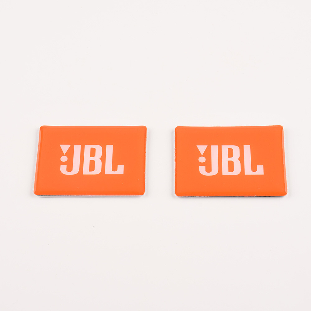 2pcs JBL plastic sticker logo badge replacement piece 58mm(2.28″) x 46mm(1.81″)