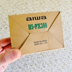 [Rare Full Box] AIWA PX380 Walkman Cassette Player, Awesome Silver ! Working !