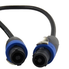 2-Pack 15 Ft Speakon to Speakon Cable 12 Gauge AWG Wire Audio PA Speaker Cables