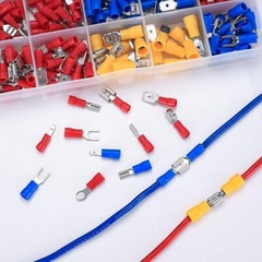 1200Pcs Insulated Electrical Wire Terminals Ring Butt Spade, Fork Connector Kits