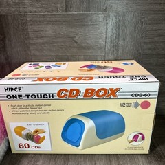 NEW Y2K CD & DVD Storage Box One Touch Sliding Door Holds 60 CD Baby Pink HIPCE