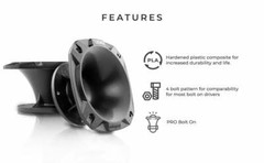 DS18 PRO-HP52/BK 2″ Throat ABS Plastic Short Horn – Bolt On, 57°, 2.6″ Depth