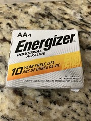 12 Energizer Industrial AA Alkaline Batteries (EN91, LR6)