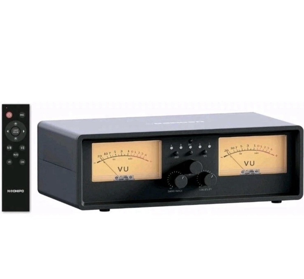 NEOHIPO ET30 Dual Analog VU Meter, 2-Way Amplifier/Speaker Audio Switcher Box