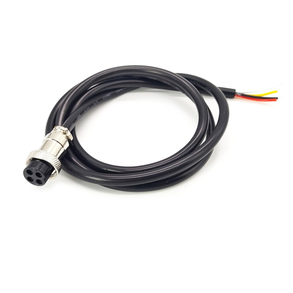 1.64 Ft GX20 4 Pin Single Female Cable Aviation Cordset Metal Adapter