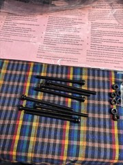 Lot Of 4 Alpine Speaker Covers 10”x7 1/4” partial hardware kit. C6
