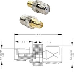 6PCS F Type to SMA Coax Adapter Set, Male & Female RF Connectors